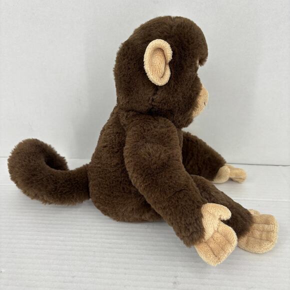 Douglas Cuddle Toy Mikie Monkey Plush Brown Tan Chimp #4617 Beans Stuffed 9 Inch - Picture 2 of 8